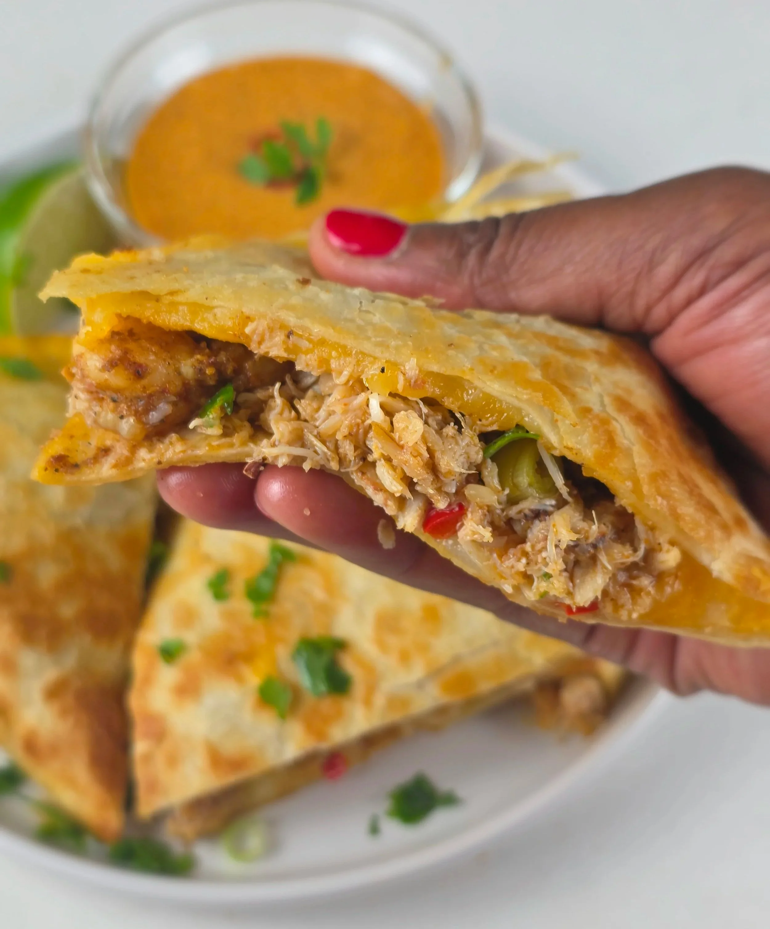 Berbere Bang Bang Crab &amp; Shrimp Quesadillas