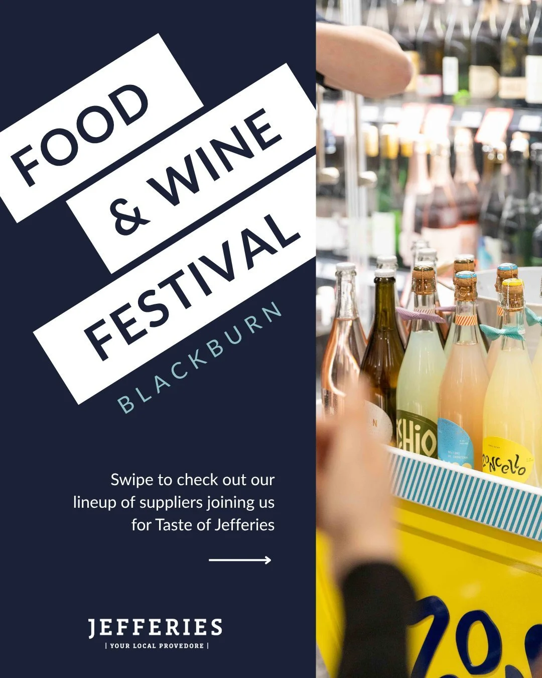 The wait is over, our full lineup of suppliers for Taste of Jefferies is here 🍷🧀

Discover over 20 incredible local producers who&rsquo;ll be joining us for a day of complimentary tastings, live music and good food at our Blackburn store.

📍 Jeffe