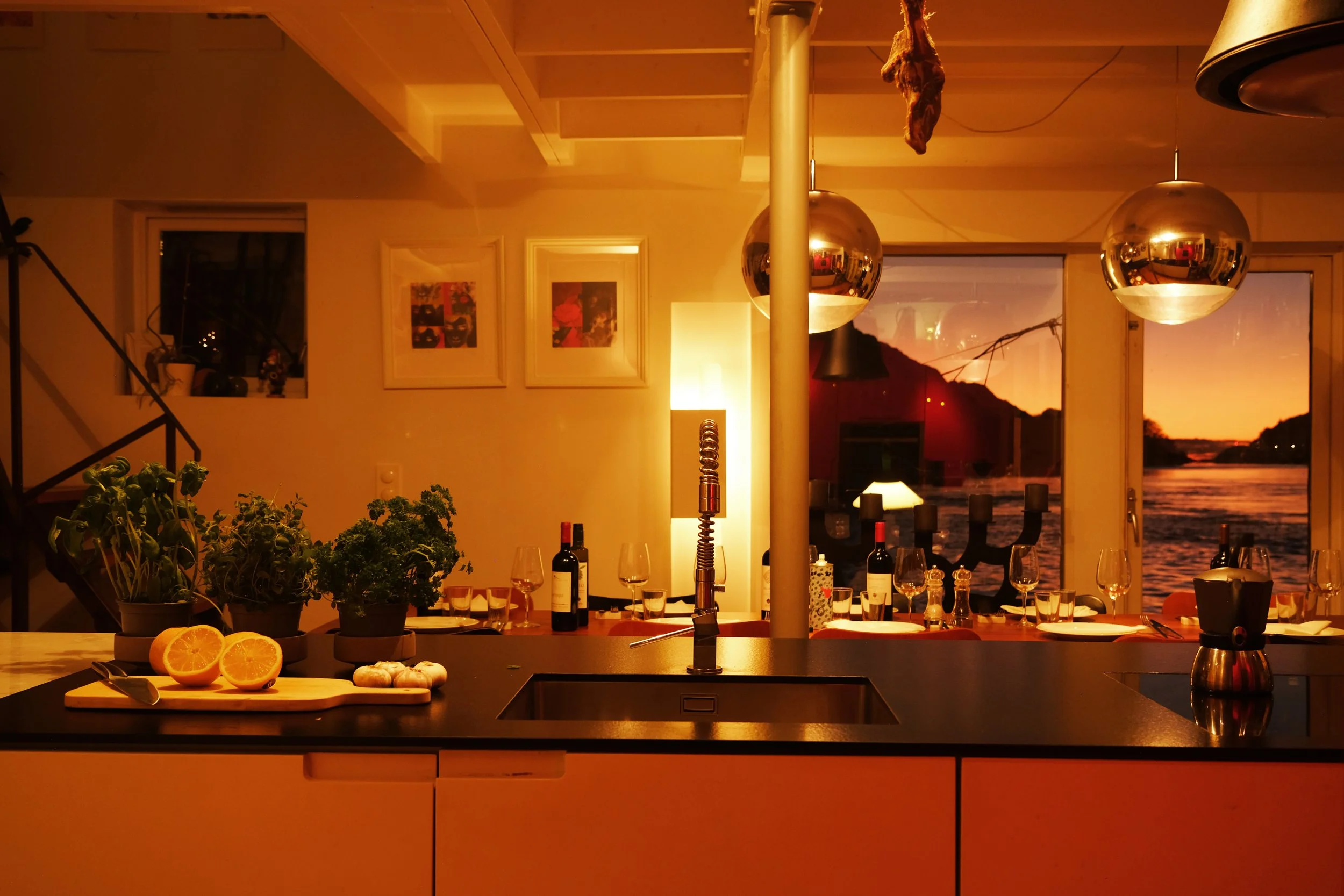 Cooking together enhances team spirit, boosts team morale, and creates a more creative team at work. I love cooking with a sea view!