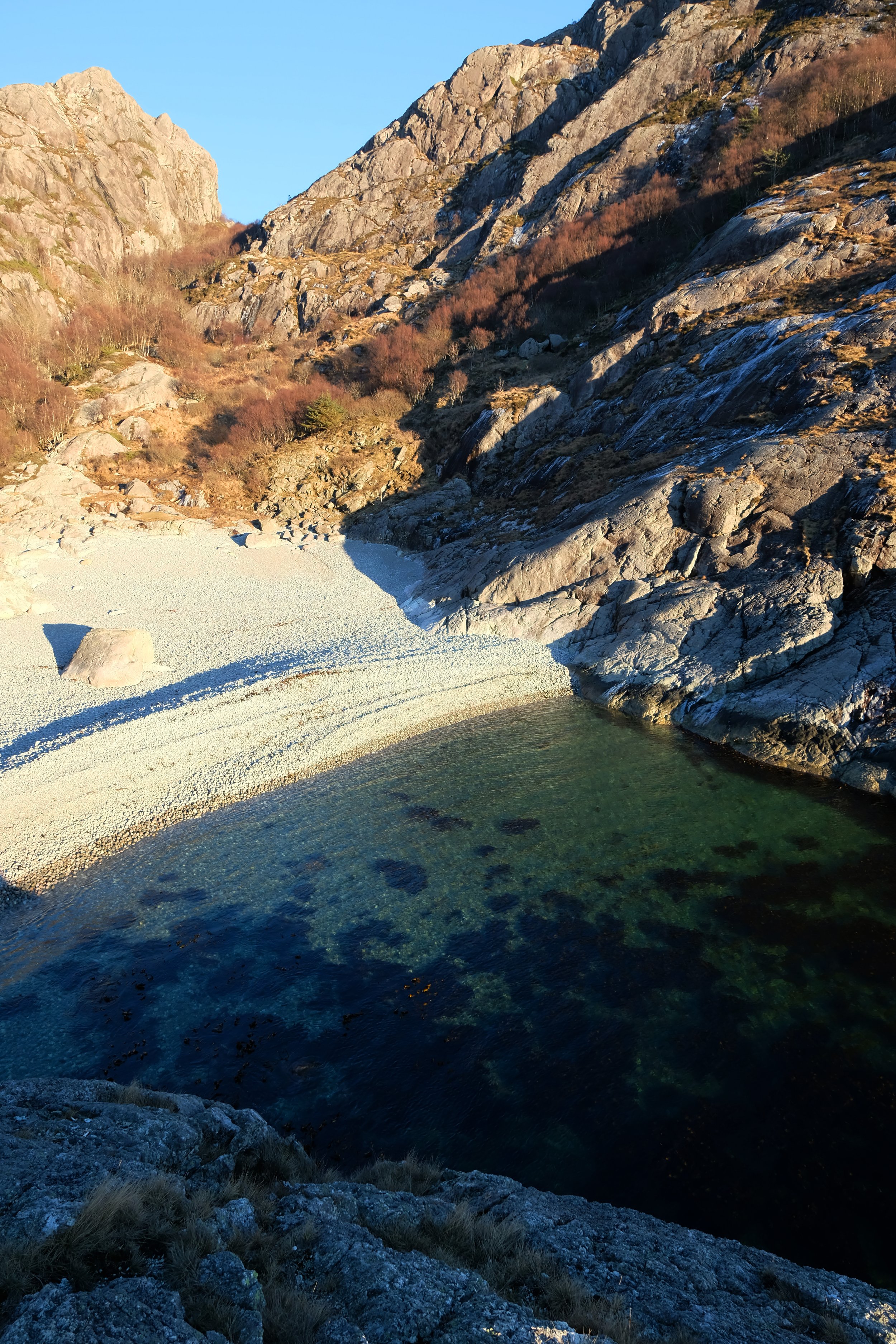 On the return from the hiking to Brufjell, the guests use to swim in the sea, that is a special experience.