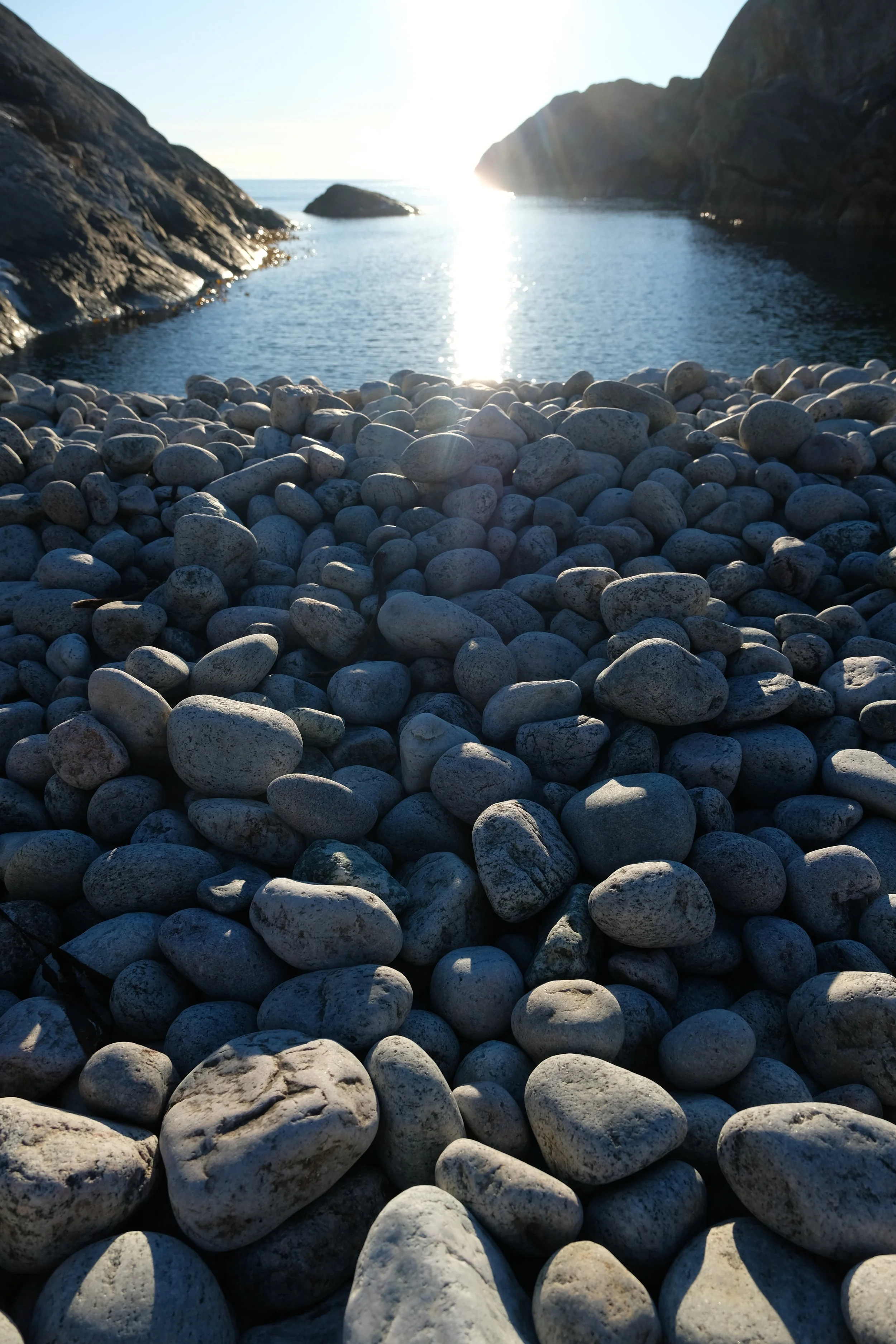Sandvika beach in Åna-Sira, a part of the Magma Geopark.