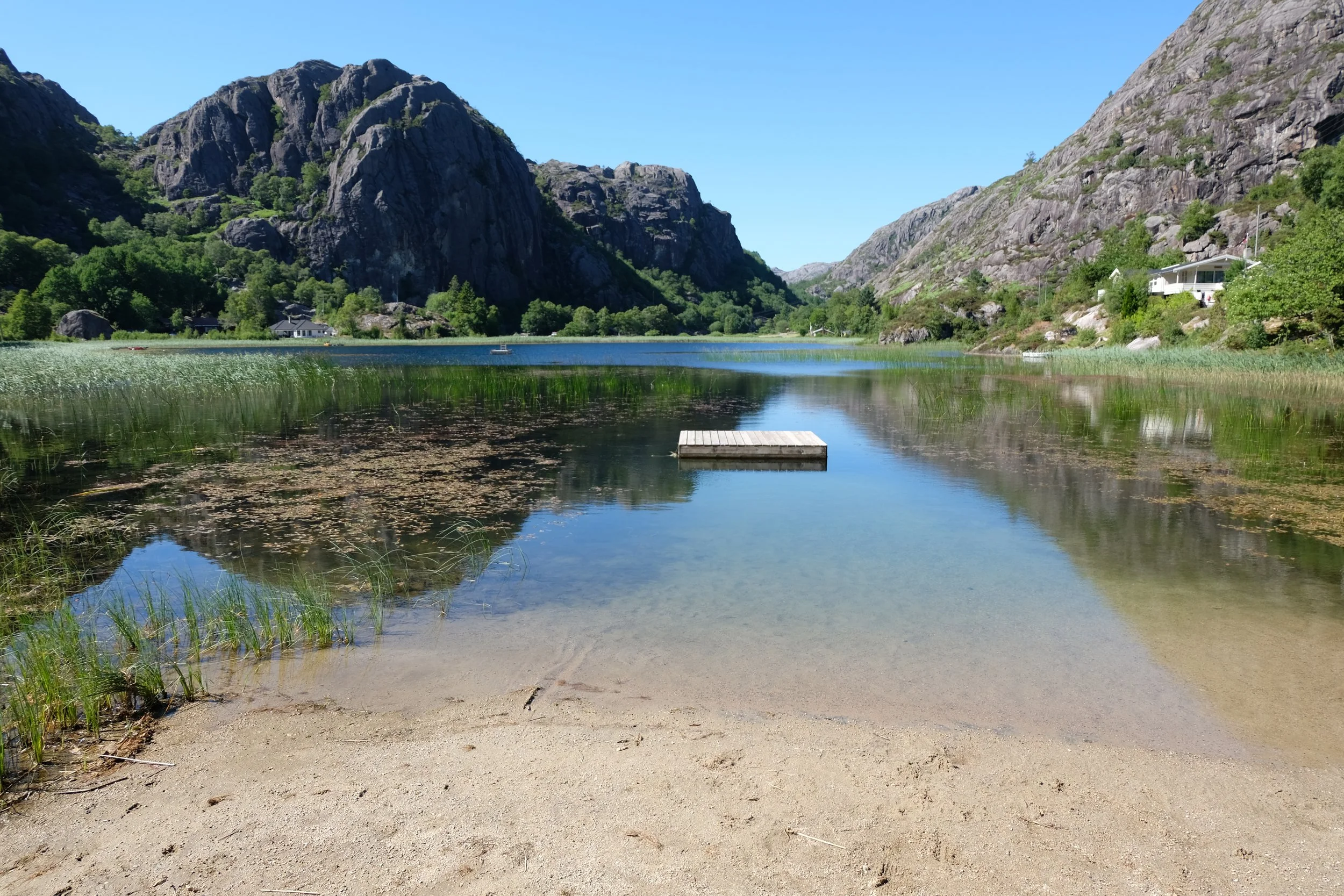 Berrefjord, close to Logbua. Warm water - nice for swimming.