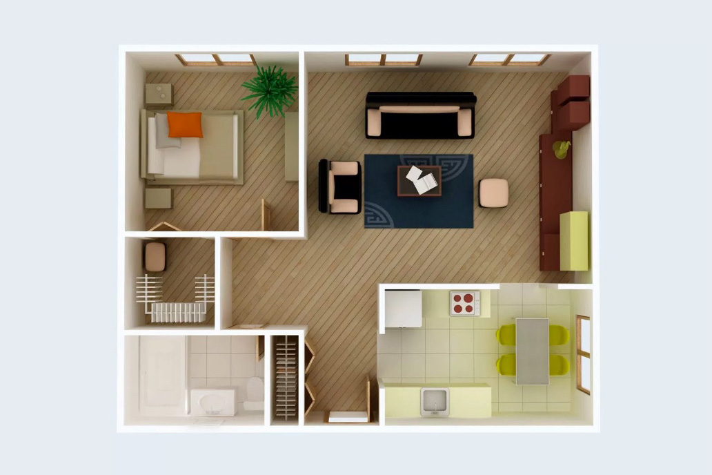 3D home floor plan