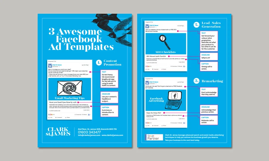Online marketing materials