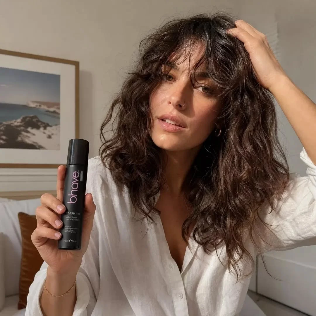 Your hair called. It wants more personality 💃🏼🪮

Meet your new go-to: bhave Tease Me Volumising Texture Shake. Shake it. Spray it. Own it.
This award-winning formula gives your hair instant volume, grip and that effortlessly undone texture that lo
