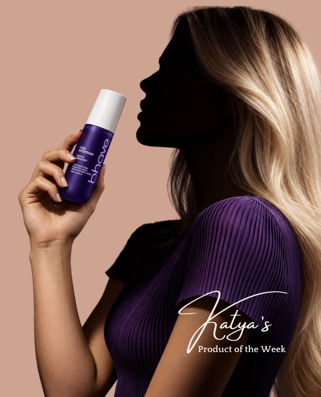 Product of the Week 💜

This one is for my blondies! 

I&rsquo;m actually obsessed with @bhave_australia&rsquo;s new Cool Intentions Toning Mist for keeping unwanted yellow and brassy tones under control between salon visits. It is a lightweight leav