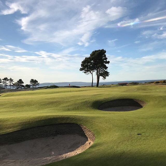 Golf is back in Scotland. So bloody excited to be out tonight. Warm evenings, great golf @nairngolfclub - so happy.