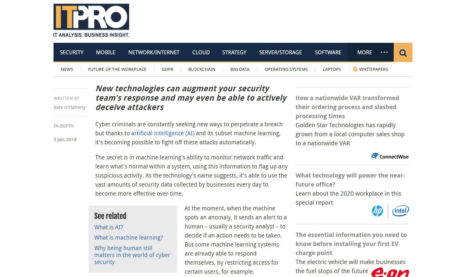 IT Pro - How to use machine learning and AI in cyber security