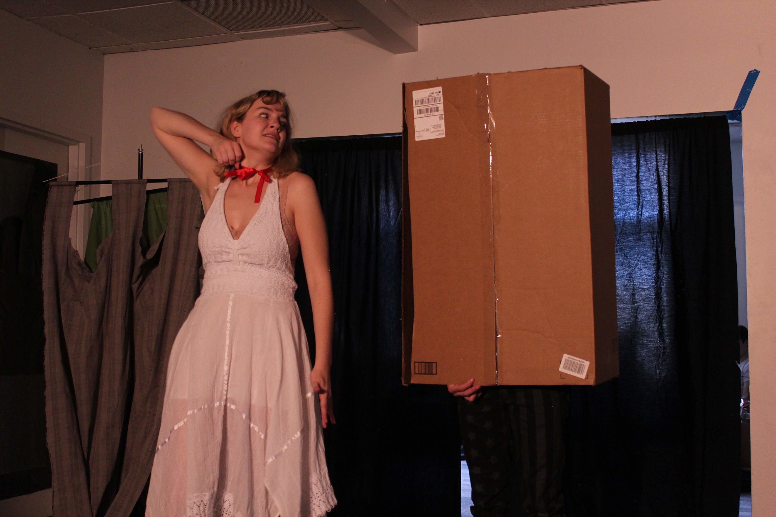(L to R) Olivia Valek and Jack Harding in “Knight of the Burning Pestle”