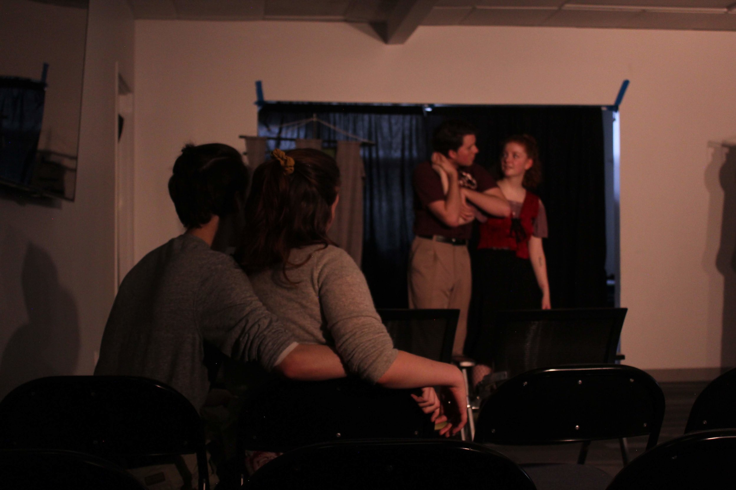 (L to R) Taylor Larson, Emily Conlon, Colby Ourand, and Leah Sandow in “Knight of the Burning Pestle”