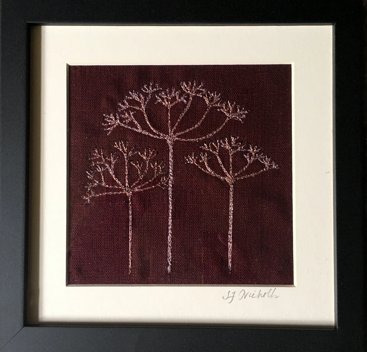 Botanicals - Alliums on Burgundy framed.jpg