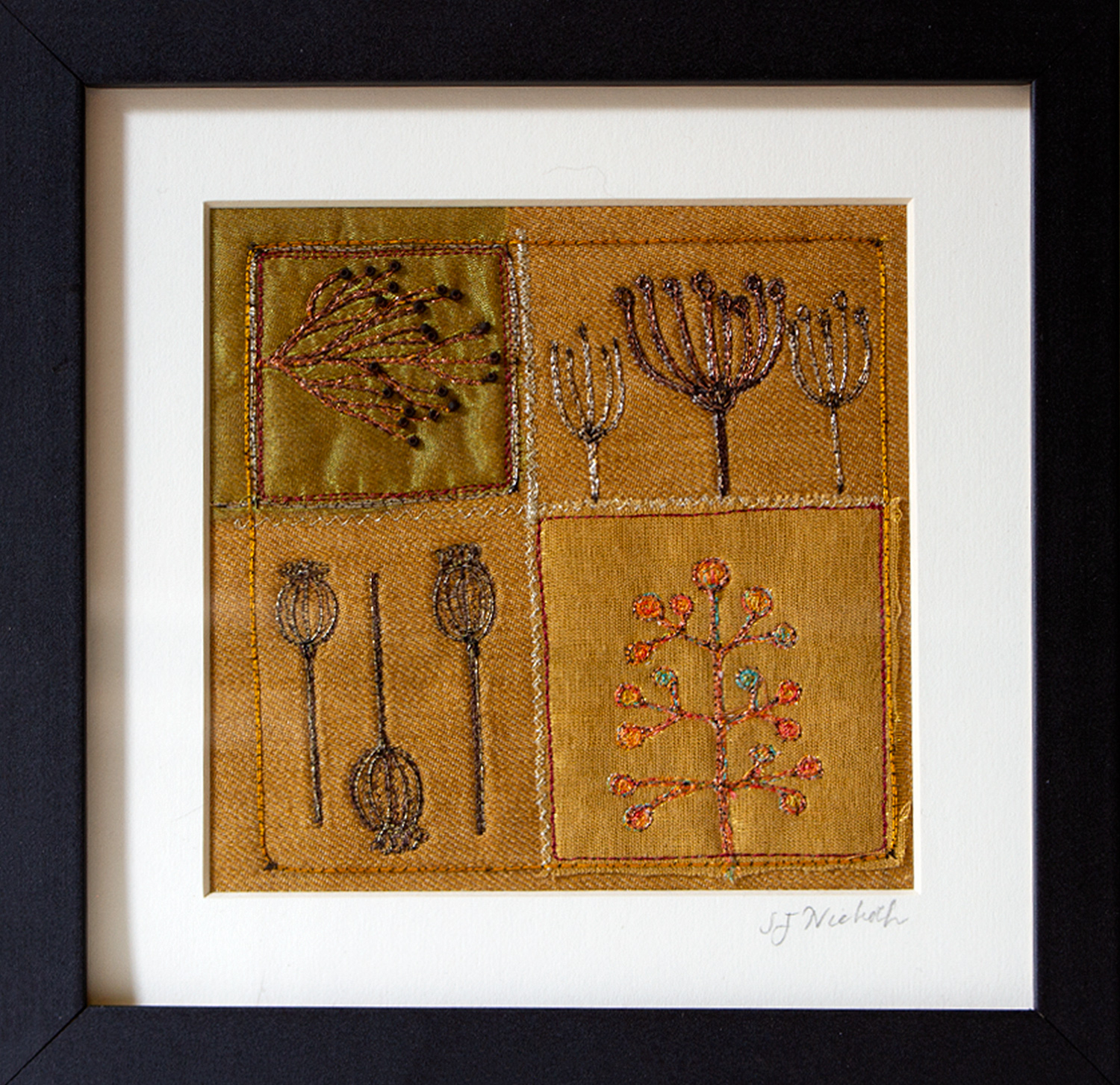 Botanicals - Branches & Seed heads on gold framed.jpg