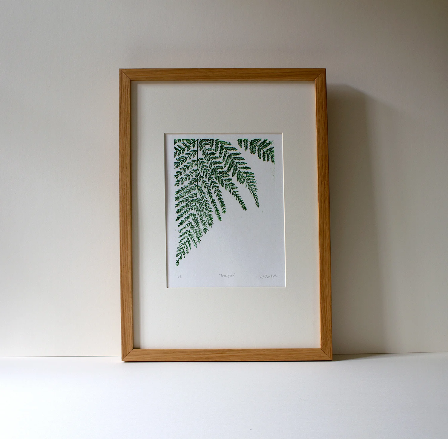 Tree Fern linoprint