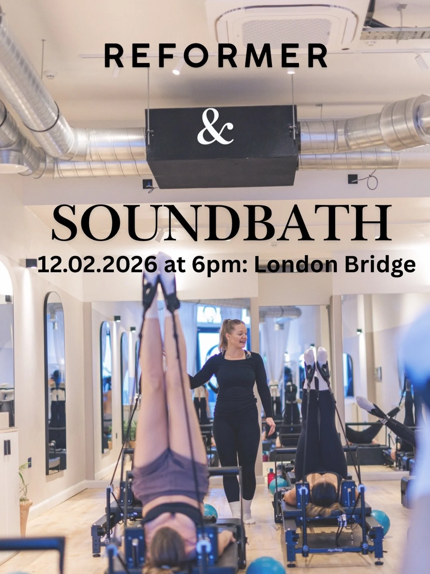 Join us for our first reformer and sound bath event for 2026 

From 6-7.30pm in our London Bridge reformer studio, available to book now through the link in bio