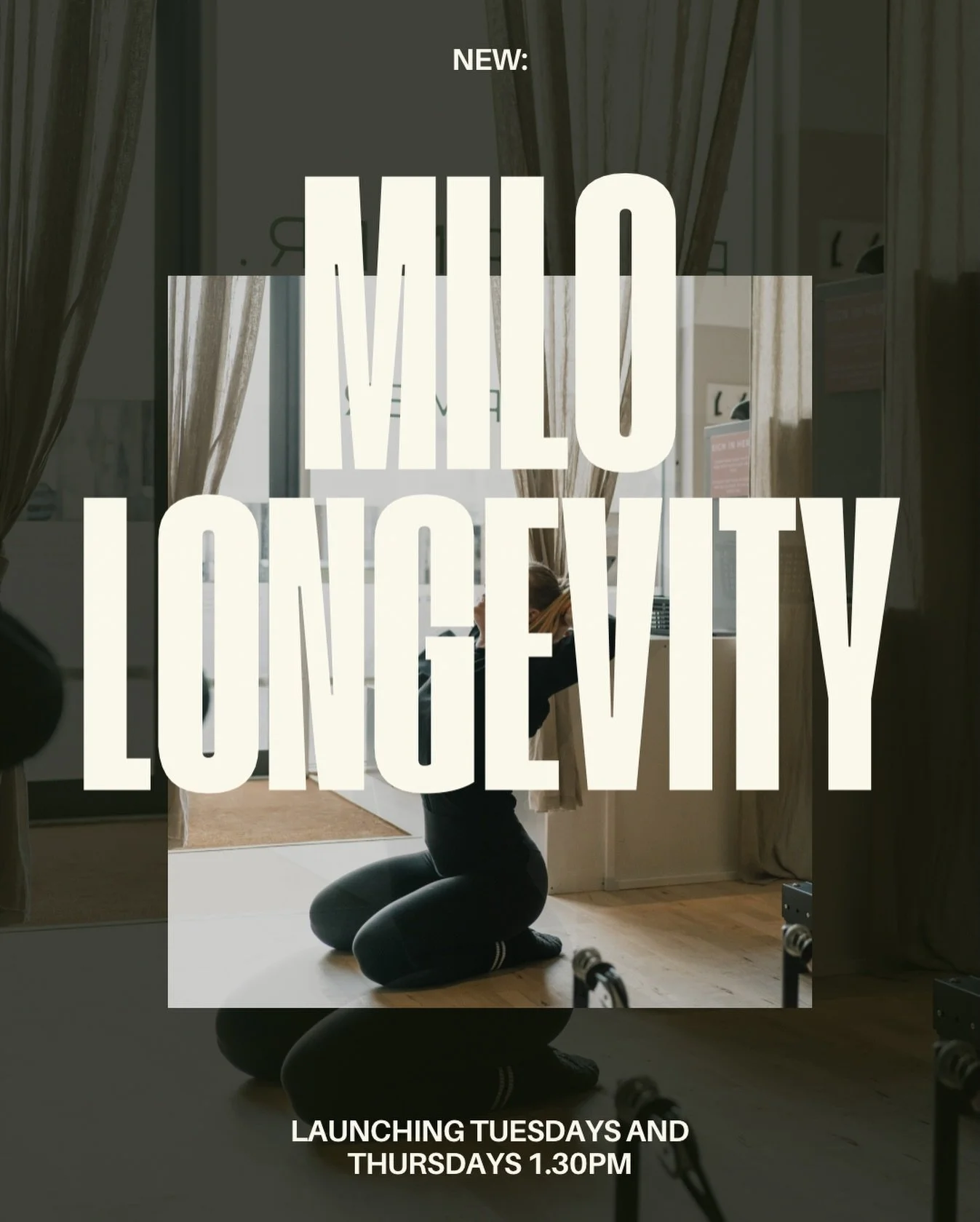 Our first Milo Longevity class took off with a bang this afternoon! Join us for FREE this Thursday at 1.30pm for Longevity Reformer - available to book through the link in bio