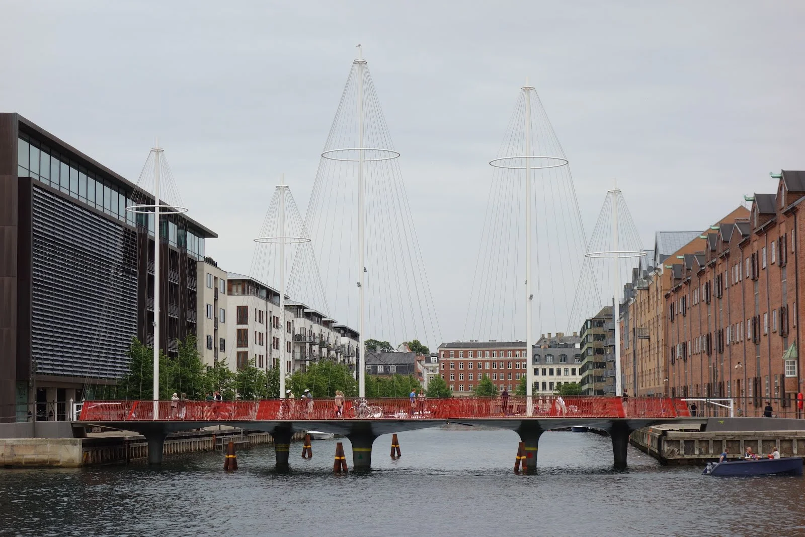 Olafur Eliasson's Cirkelbroen, inspired by a harbour full of sail boats.