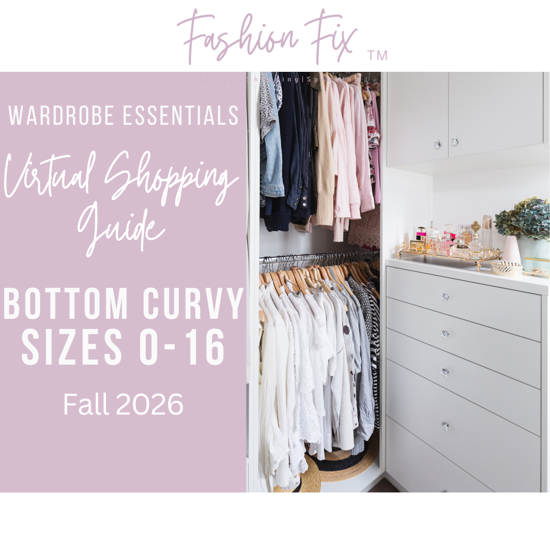 Wardrobe Essentials Checklist Shopping Guide (Bottom Curvy 0-16)