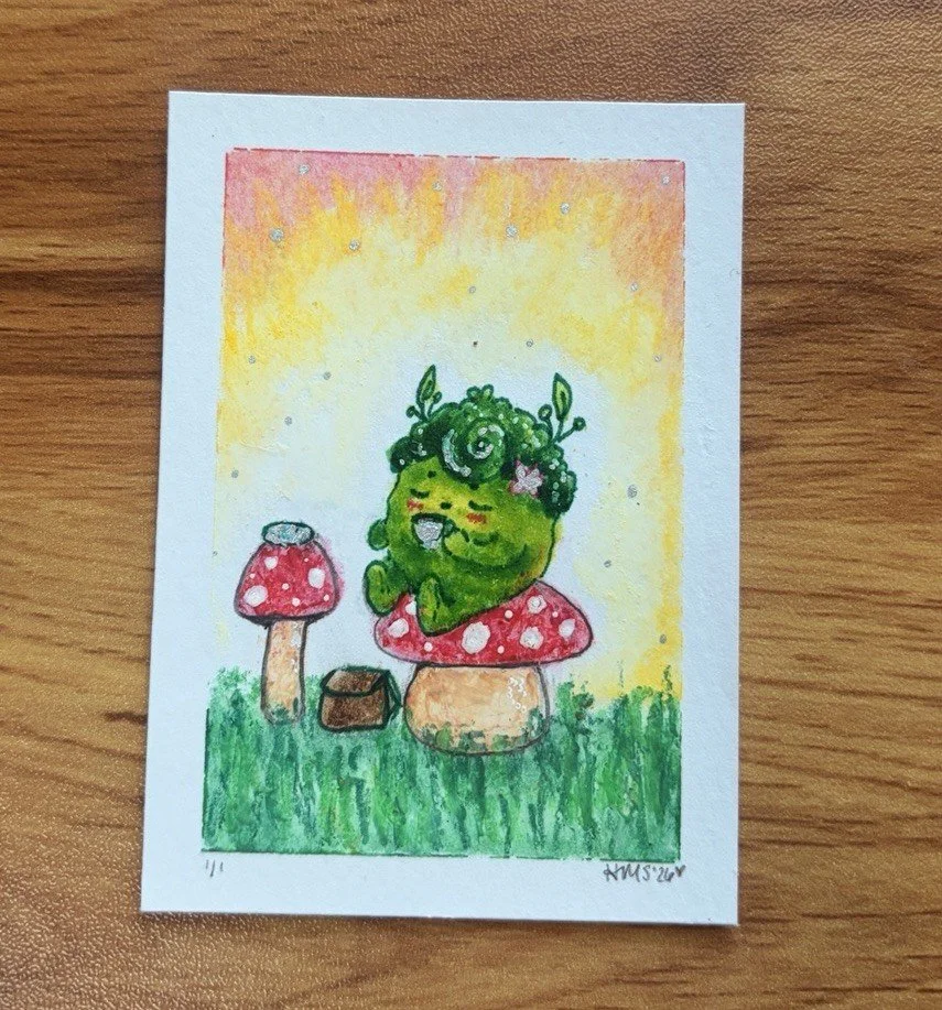 ACEO: Thimble's Tea Break
