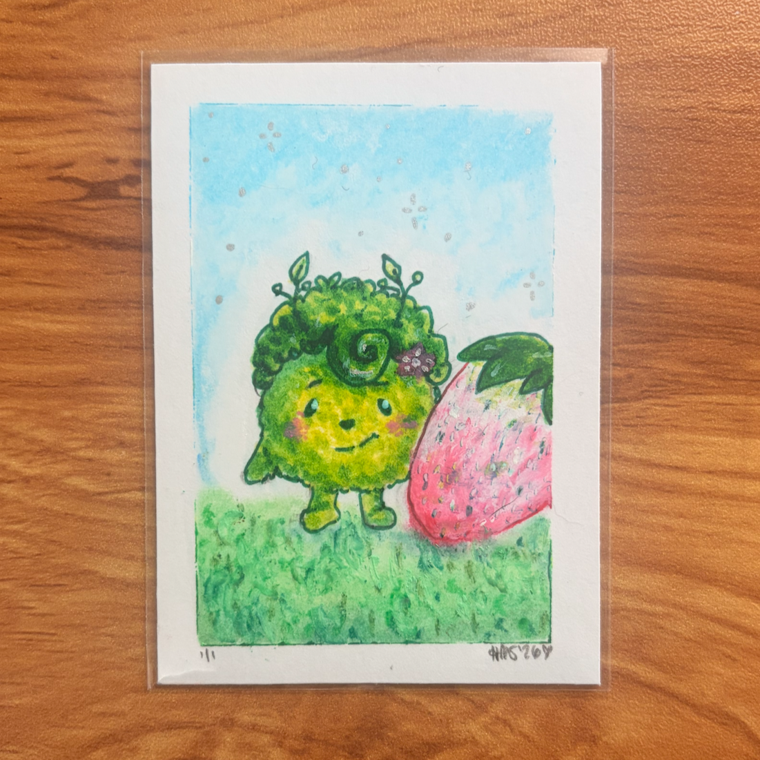 ACEO: Thimble &amp; The Strawberry