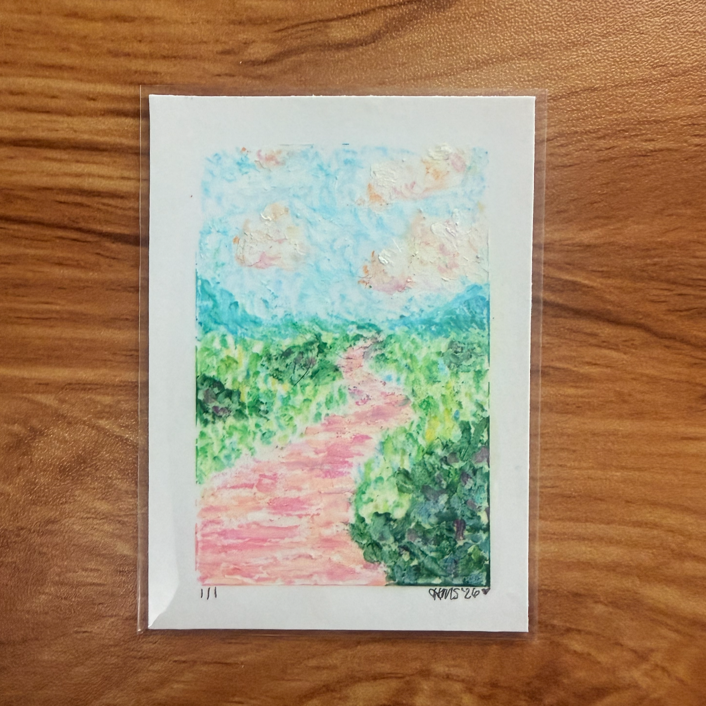 ACEO: Pink Garden Path