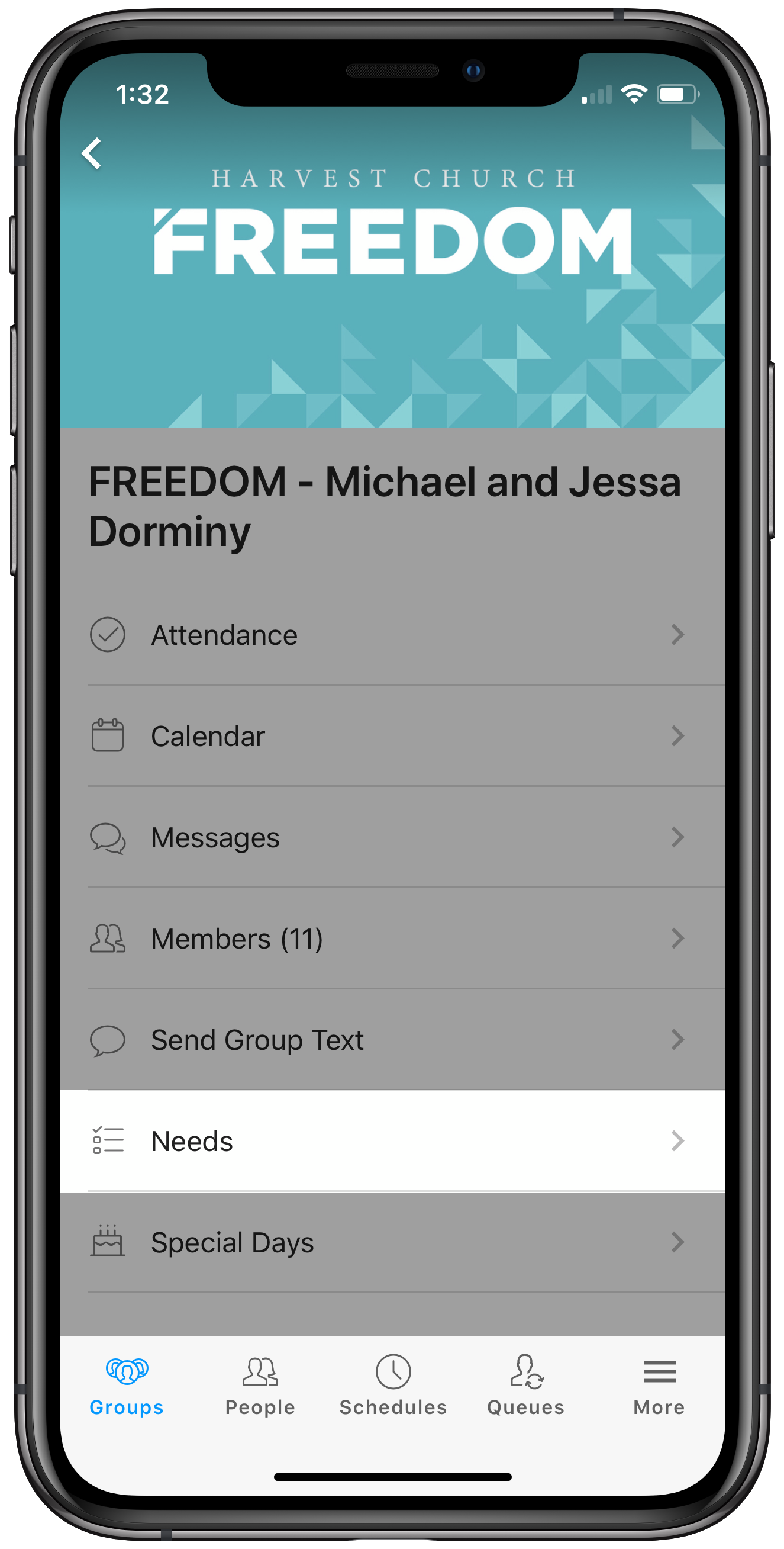 Needs in LEAD app