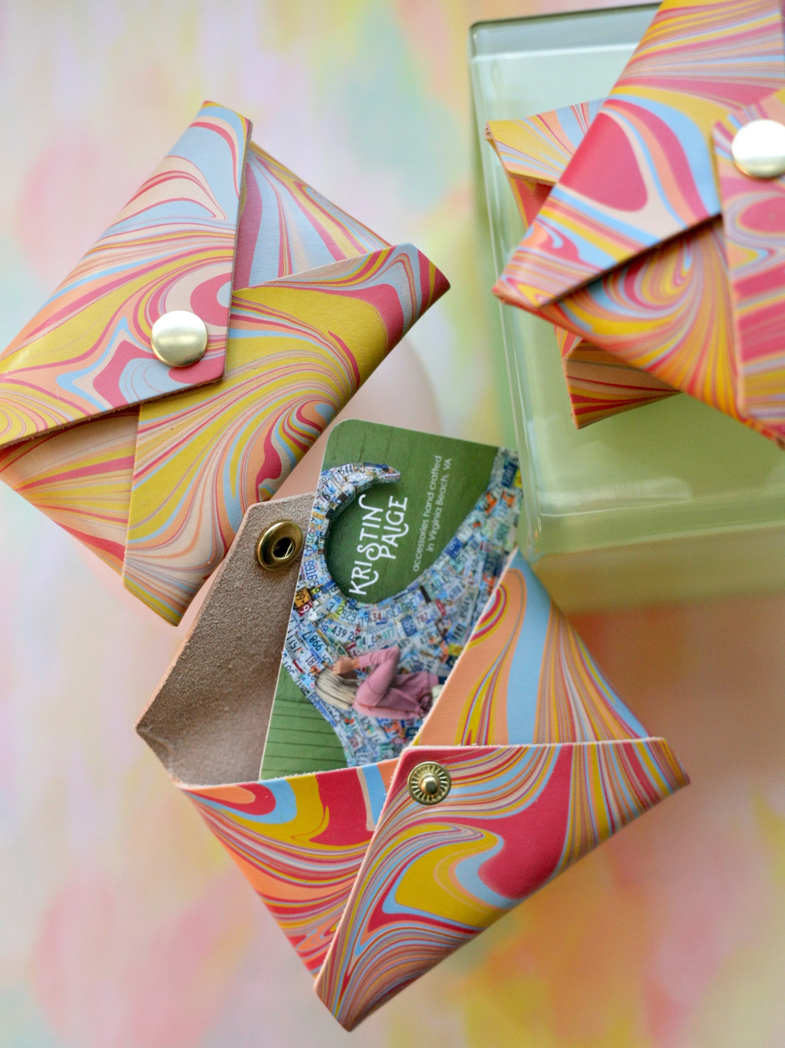 Taffy Twist Marble Card Case