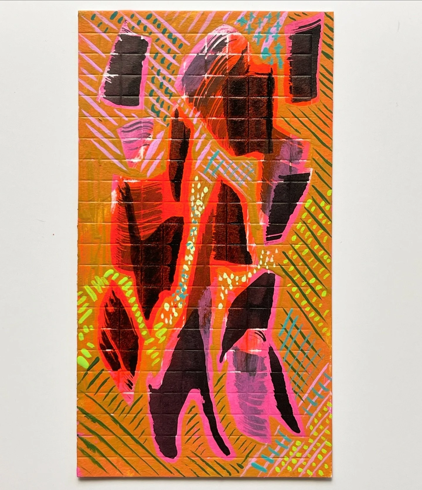 Last week to sign up for an Abstract Punk Rock Postcard. Last day March 31st. DM me to be added to the list to receive a 3x6 inch postcard painting in the mail. 
#abstractpunkrockpostcard