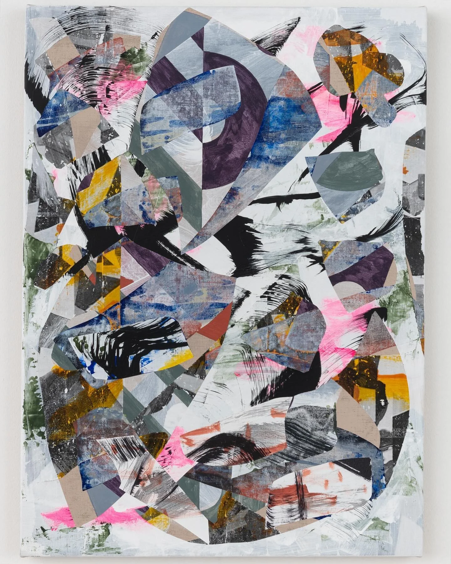 Temporal Connections 2023 acrylic and transfer on linen over panel 18 x 24 inches. This is a favorite from last year.