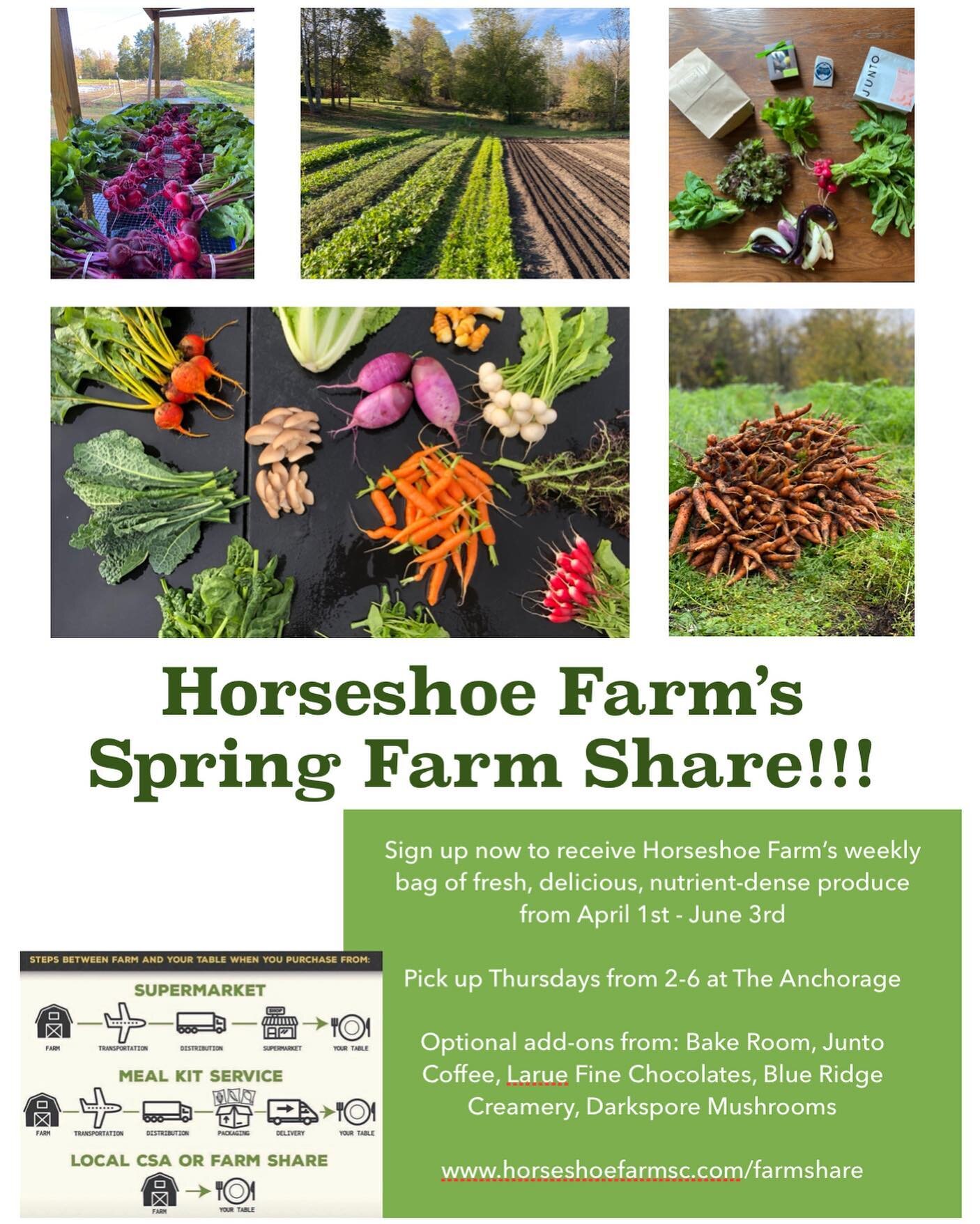 We are happy to announce our 10 week Spring Farm Share! 
&bull;
Get a weekly bag of fresh, nutrient dense, beyond-organic produce grown without the use of any synthetic fertilizers or pesticides/herbicides of any kind. With optional add-ons from @sc_