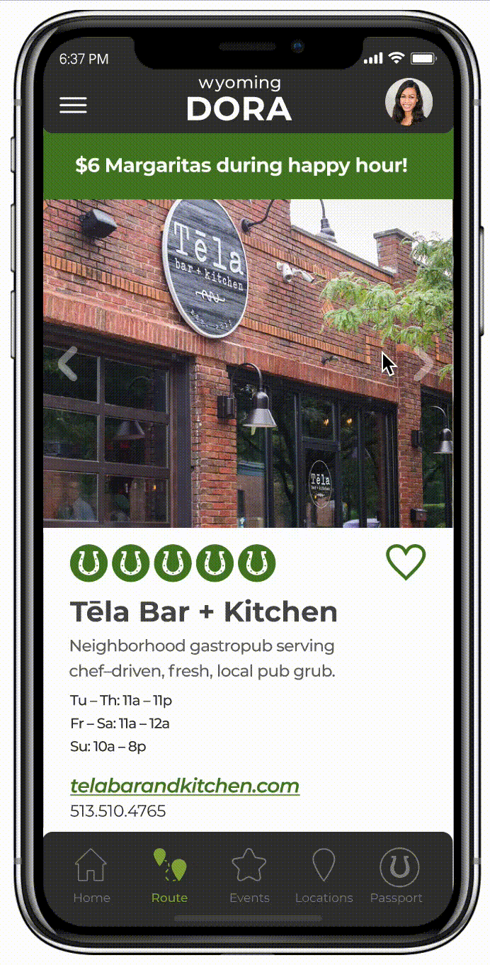 Restaurant Horizontal Scroll