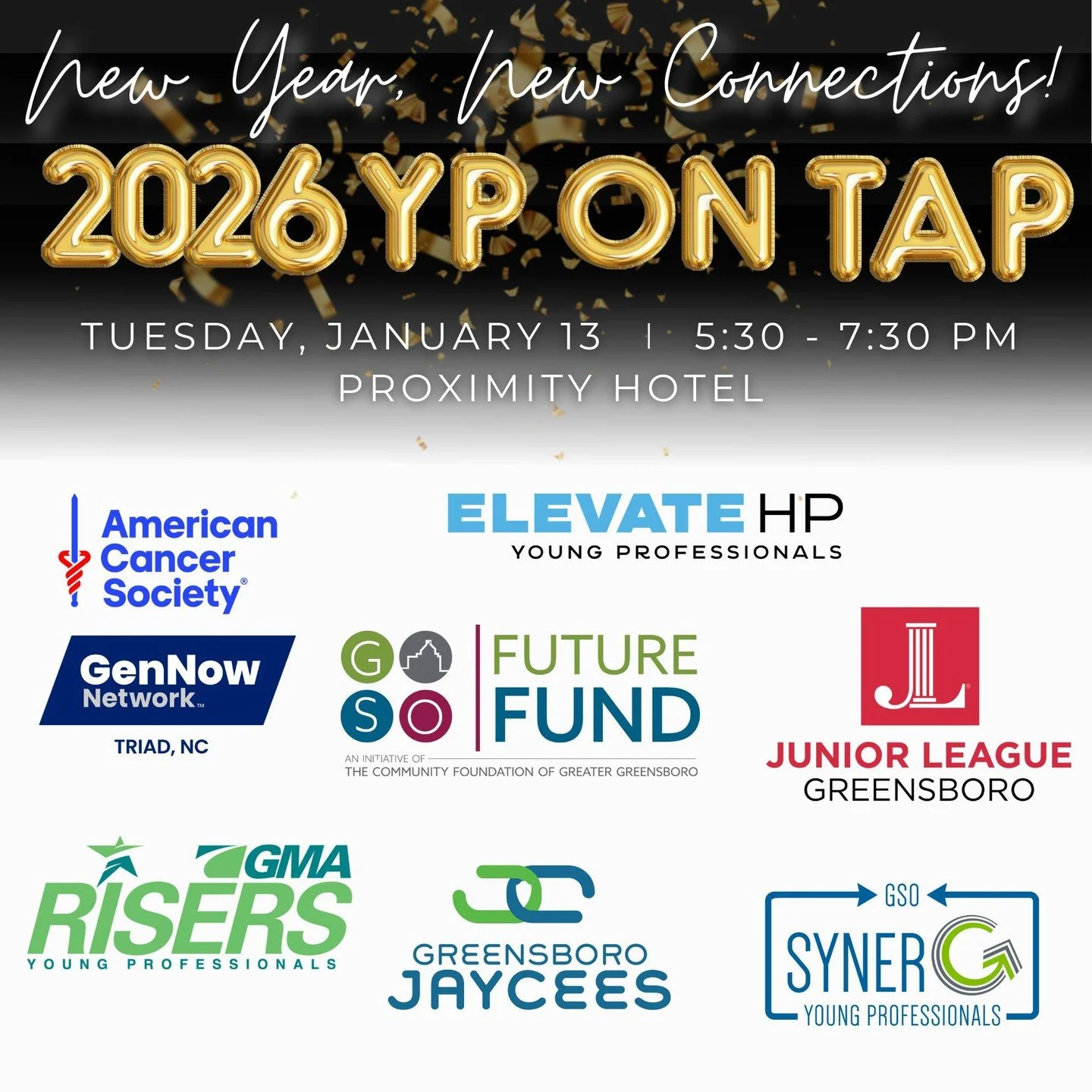 4 DAYS AWAY! Have you RSVPed?!

Each year, local young professional organizations across the community throw a networking party designed to help YPs connect and discover new ways to get involved in the year ahead. We&rsquo;re excited to share that th