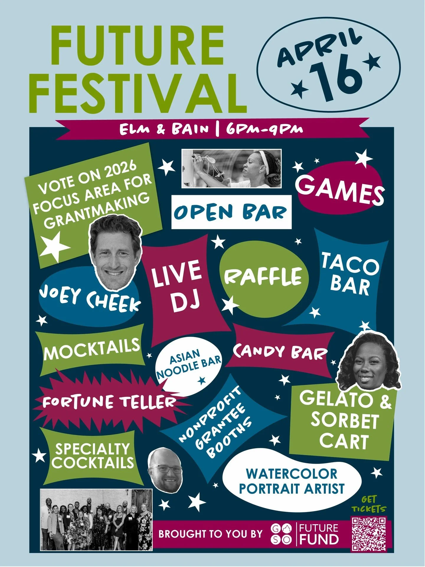 YOU DON'T WANT TO MISS THIS! Future Fund Future Festival will be held on Thursday, April 16th and this isn&rsquo;t just an event&hellip;it&rsquo;s a FULL experience.
 
- Watercolor portraits (yes, you&rsquo;ll want one)
- Fortune teller
- Photo booth