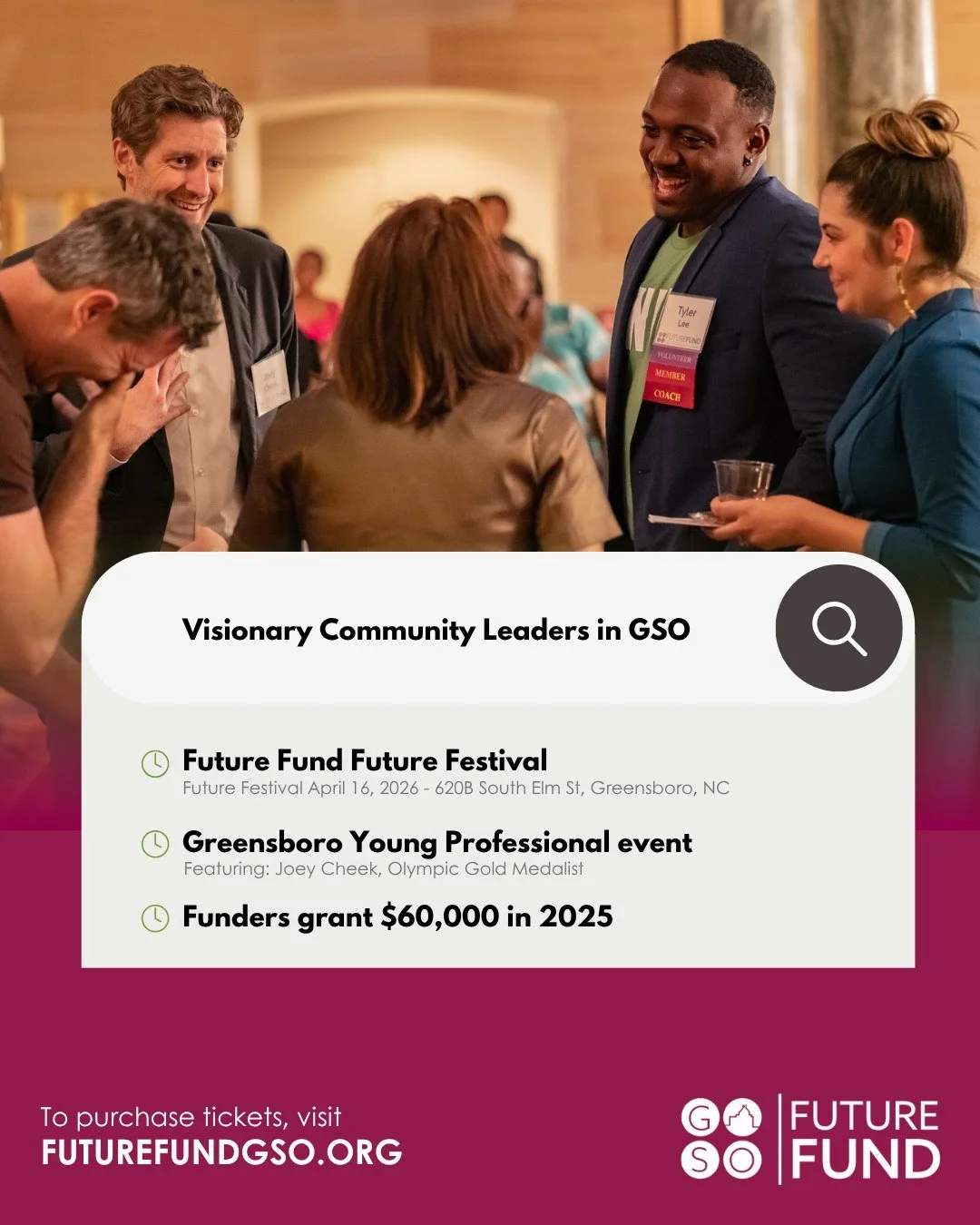 Come celebrate 25 years of impact with Future Fund at Future Festival tomorrow! The night will include honoring Olympic gold medalist Joey Cheek, spotlighting our 2025 nonprofit grantees, voting on the 2026 focus area for grantmaking, and much more.
