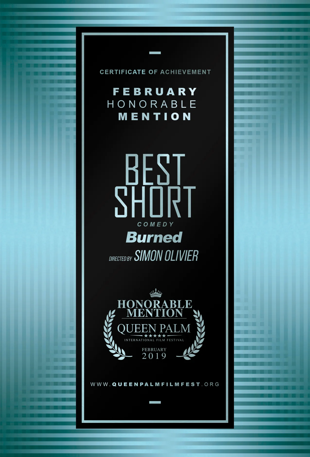QPIFF HONORABLE MENTION CERTIFICATE - BEST SHORT - COMEDY - SIDE B.jpg