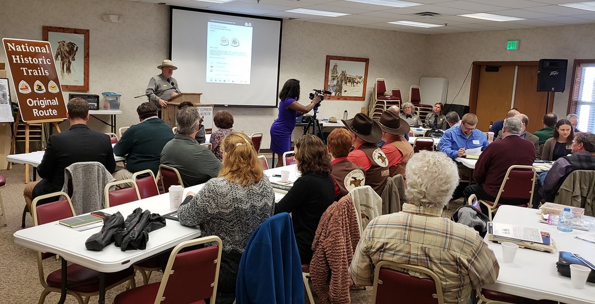 National Park Service Superintendent Aaron Mahr welcomes the Charrette group at the Pony Express Museum in St. Joseph, MO.