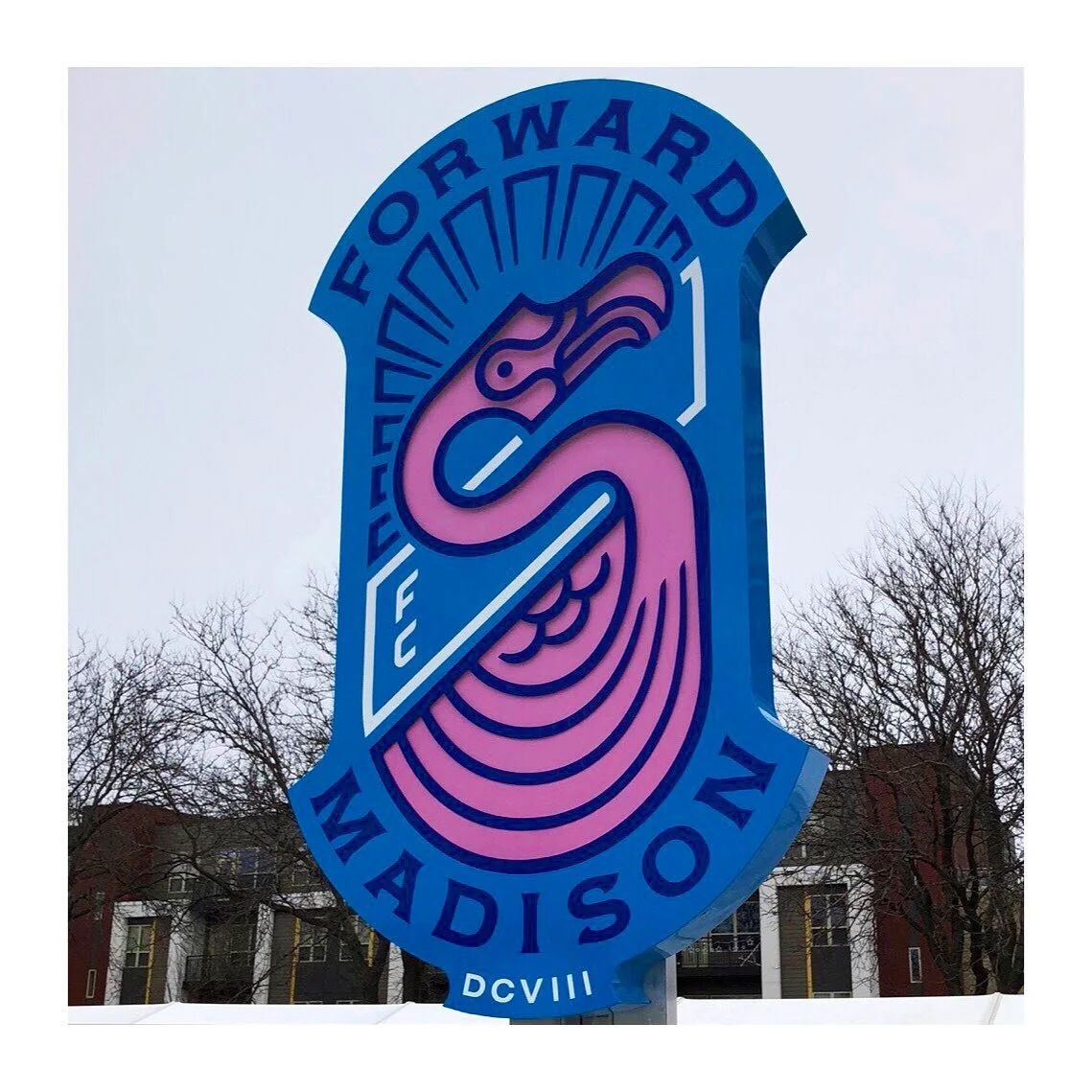 We enjoyed the challenge of making a 45min. analog timer for Madison&rsquo;s new soccer team @forwardmadisonfc . Here are some process pictures of the 6 foot tall powder-coated steel timer. #fullmingo