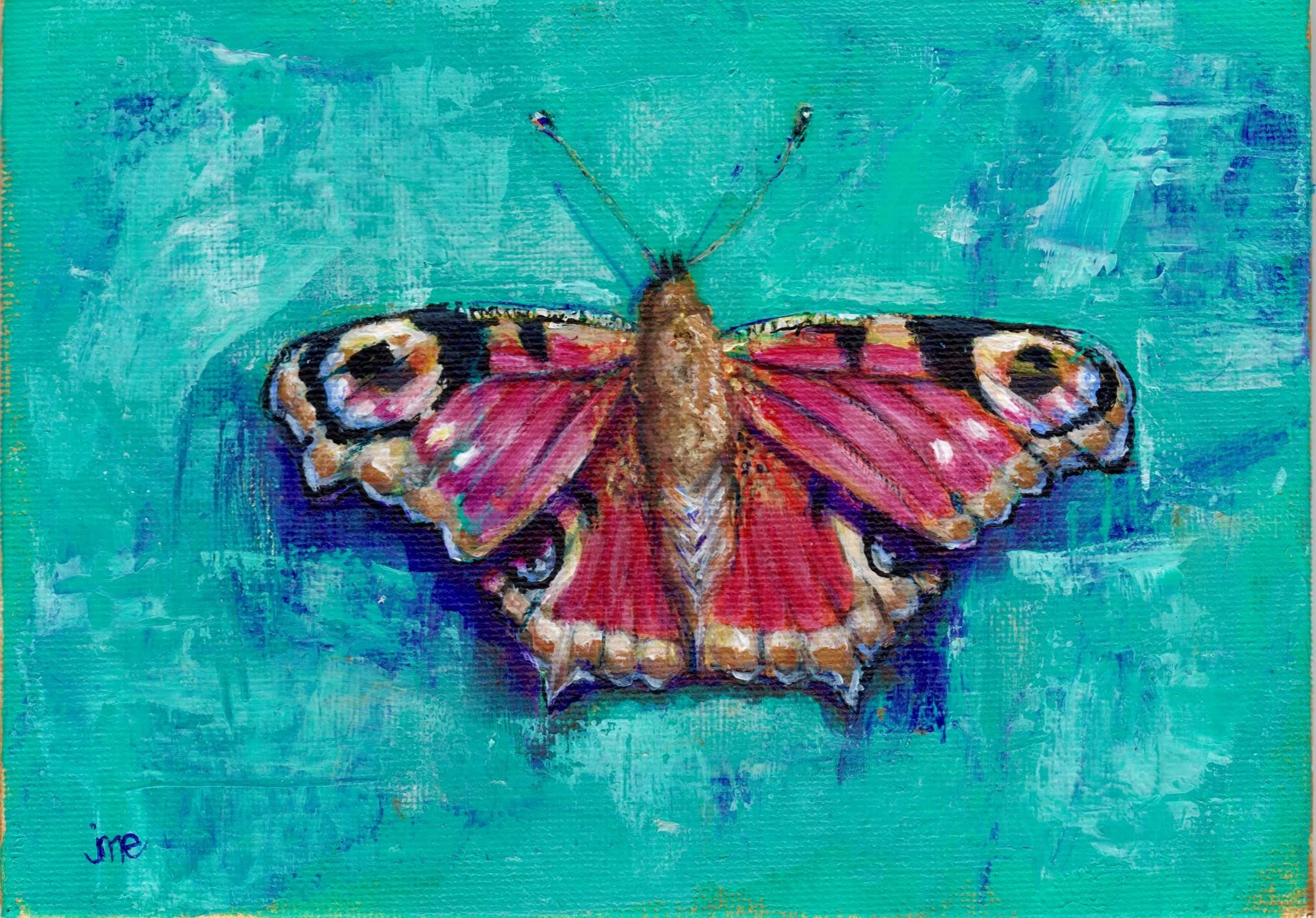 Peacock Butterfly in Acrylic