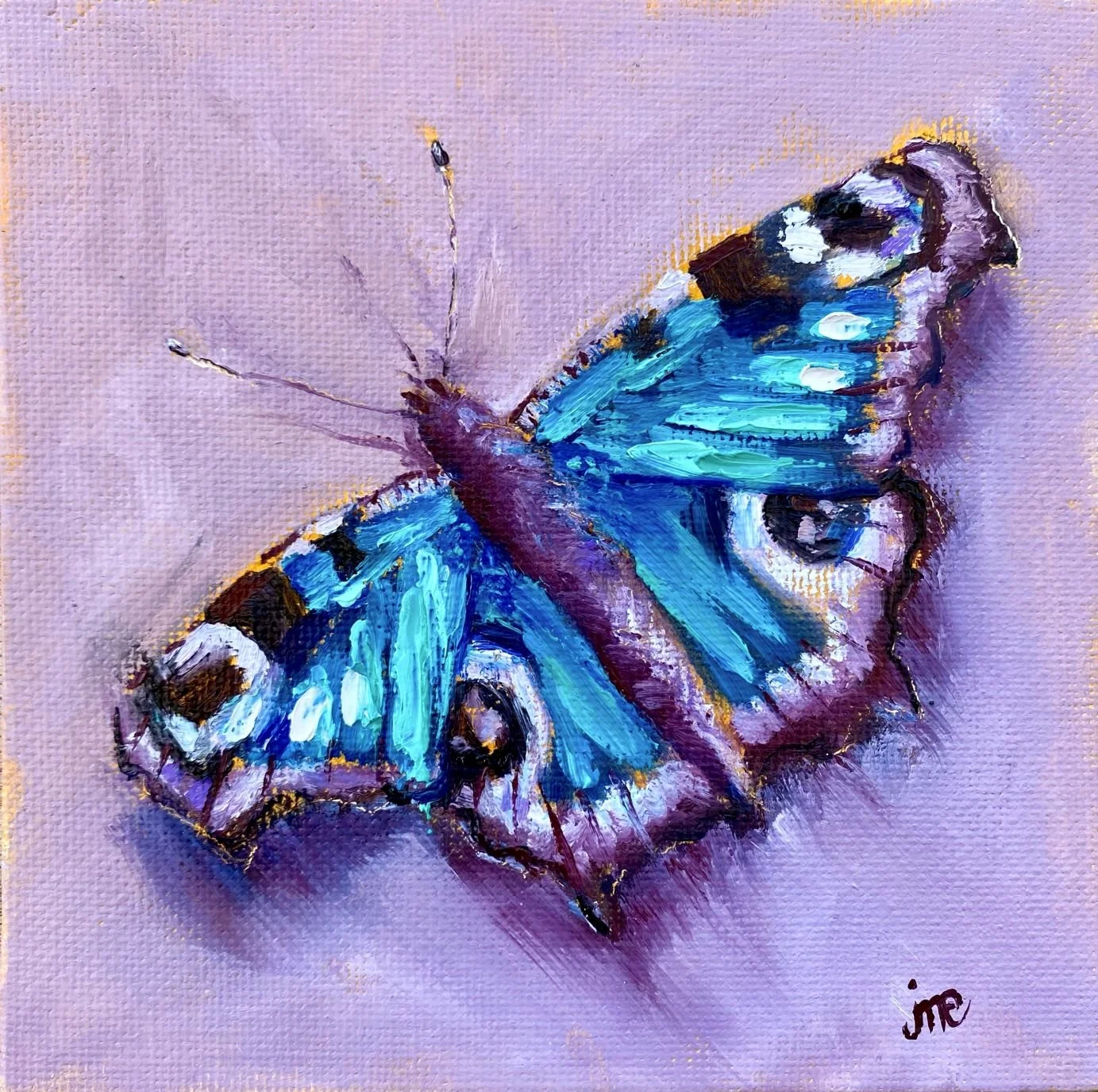Peacock Butterfly in Oil