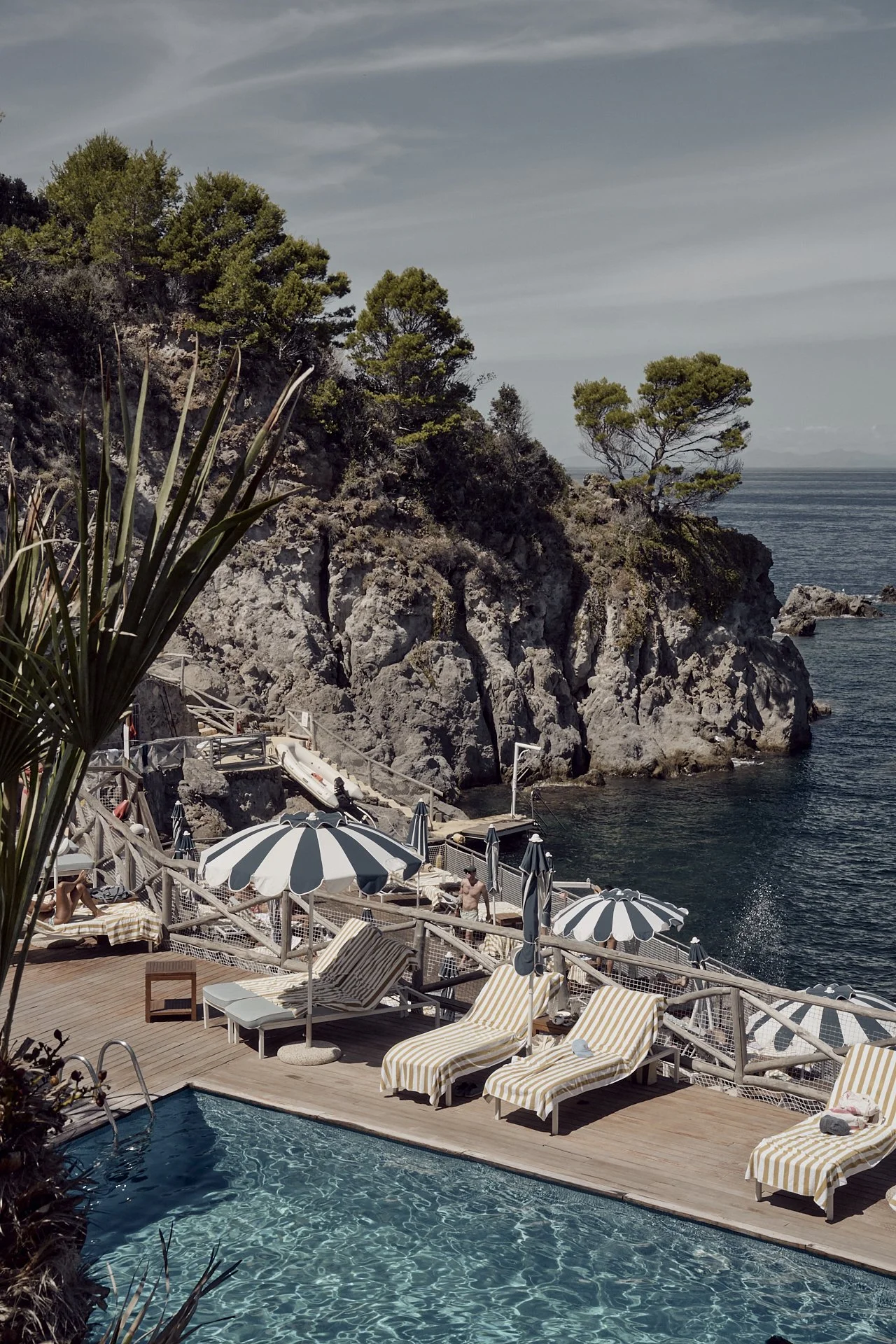Poolside at the Mezzatorre Hotel
