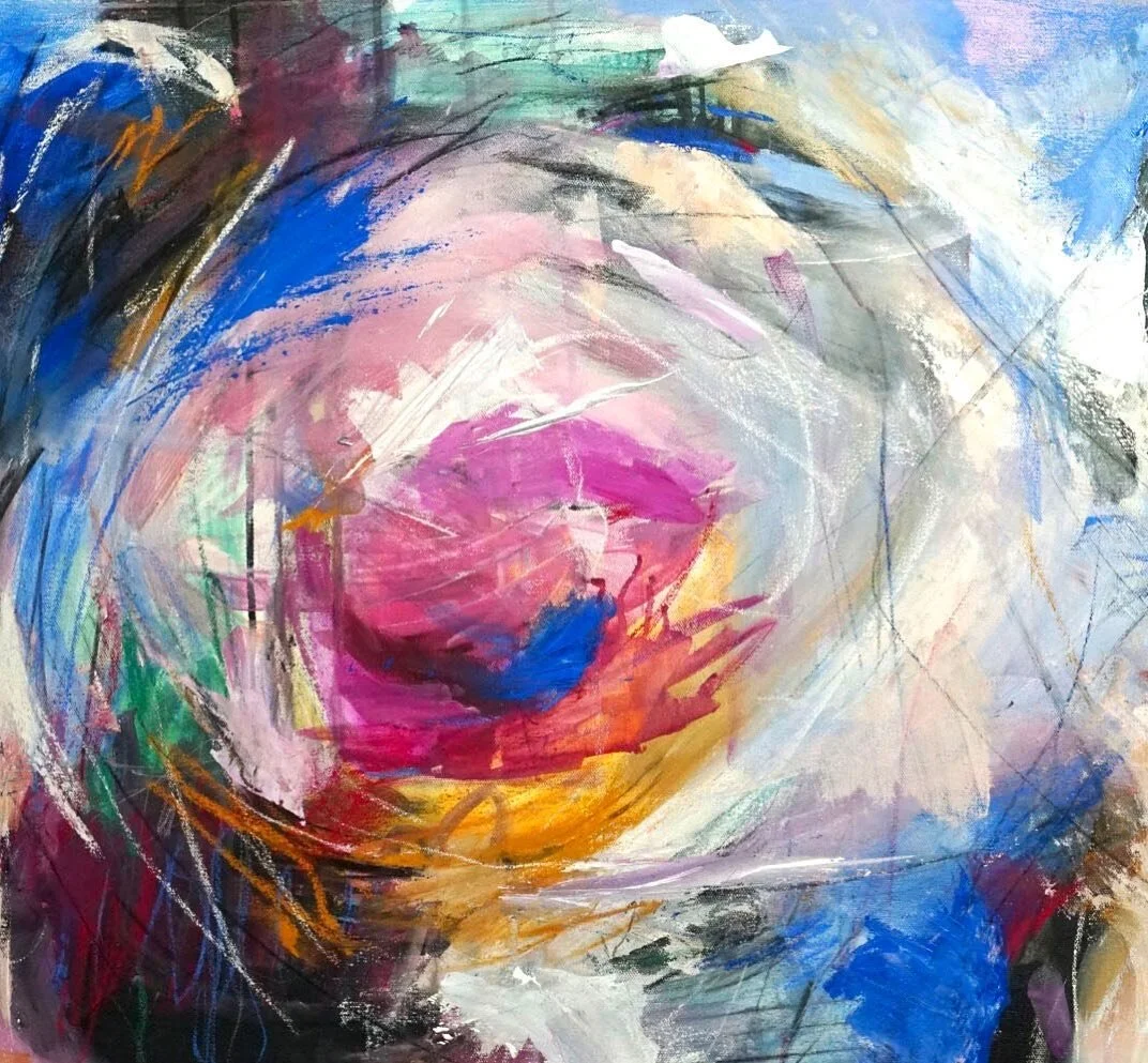 Thank you all for helping with the direction of this piece! When working on abstracts, I find its always important to turn your art in different directions to see which resonates. We may have a dusting or be 5 feet under snow here this weekend, so pa