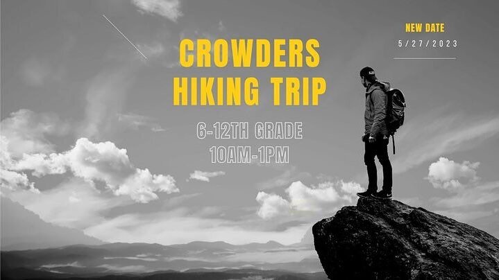 Hey, tired of mountains of homework? Let's swap them for real mountains! Join us this Saturday for an epic hike. Dad jokes included. 🏞️🥾🌳

 RSVP in bio!