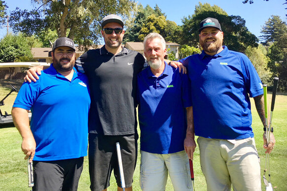 Ewing’s Matt Gomez,, center left, Golf Event Director. Go Matt Go! and thank you for organizing this great tourney