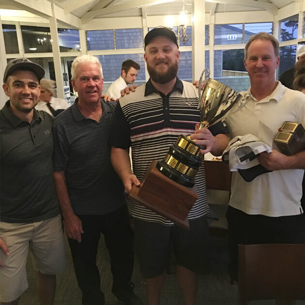 Tournament Winners for 2019, left to right: Justin Rojas, Chris Elliott, Mike Lamson, and Mike Jones