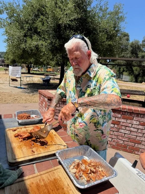 Scott Long and some amazingly delicious Luau Chicken