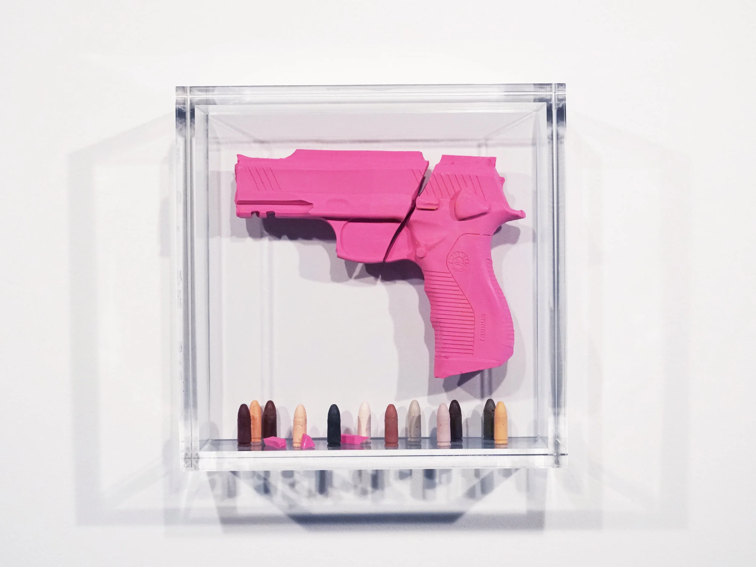    box of crayons no. 17    10x10x4” 2018 *SOLD Kentucky  Crayola crayon, birch, enamel, polycarbonate, hardware   Waller Huntsberry Austin © waller huntsberry Austin 2024    