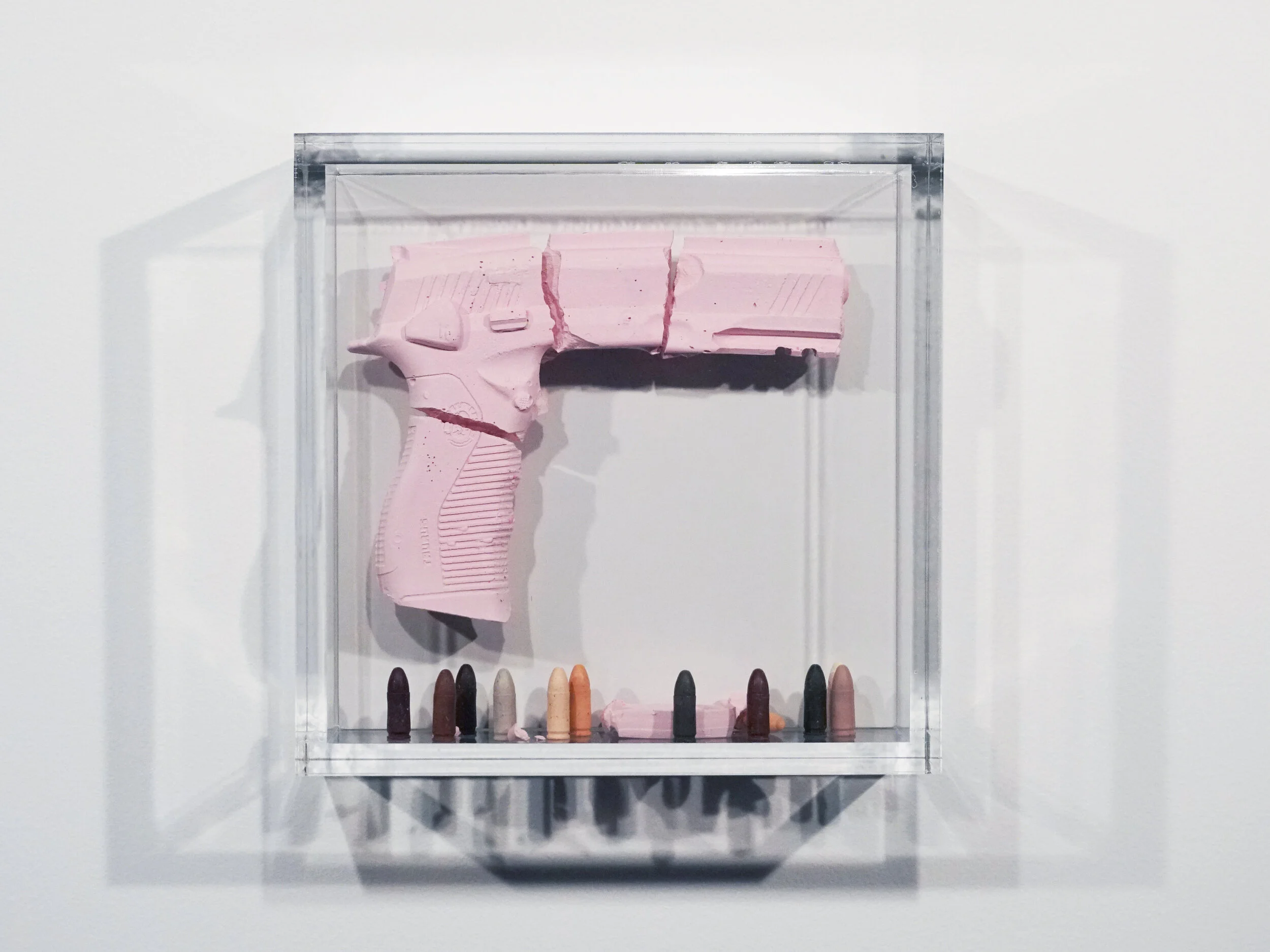    box of crayons no. 26   10x10x4” 2018 *SOLD Kentucky  Crayola crayon, birch, enamel, polycarbonate, hardware   Waller Huntsberry Austin © waller huntsberry Austin 2024    