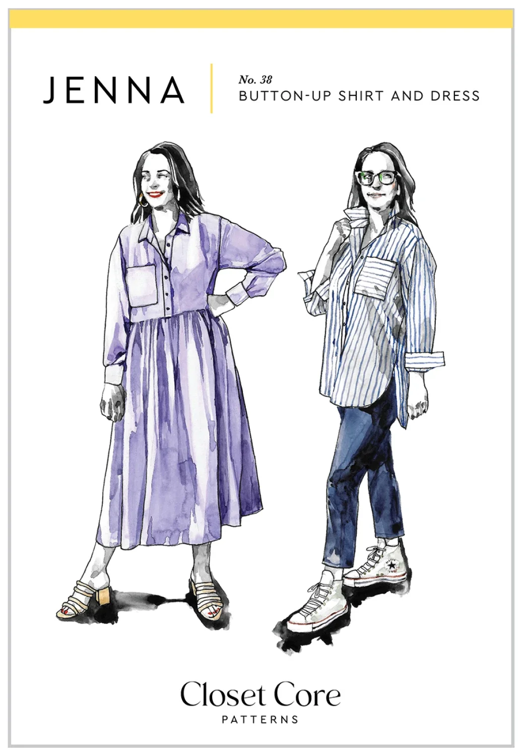 Jenna Shirt and Shirt Dress Pattern by Closet Core