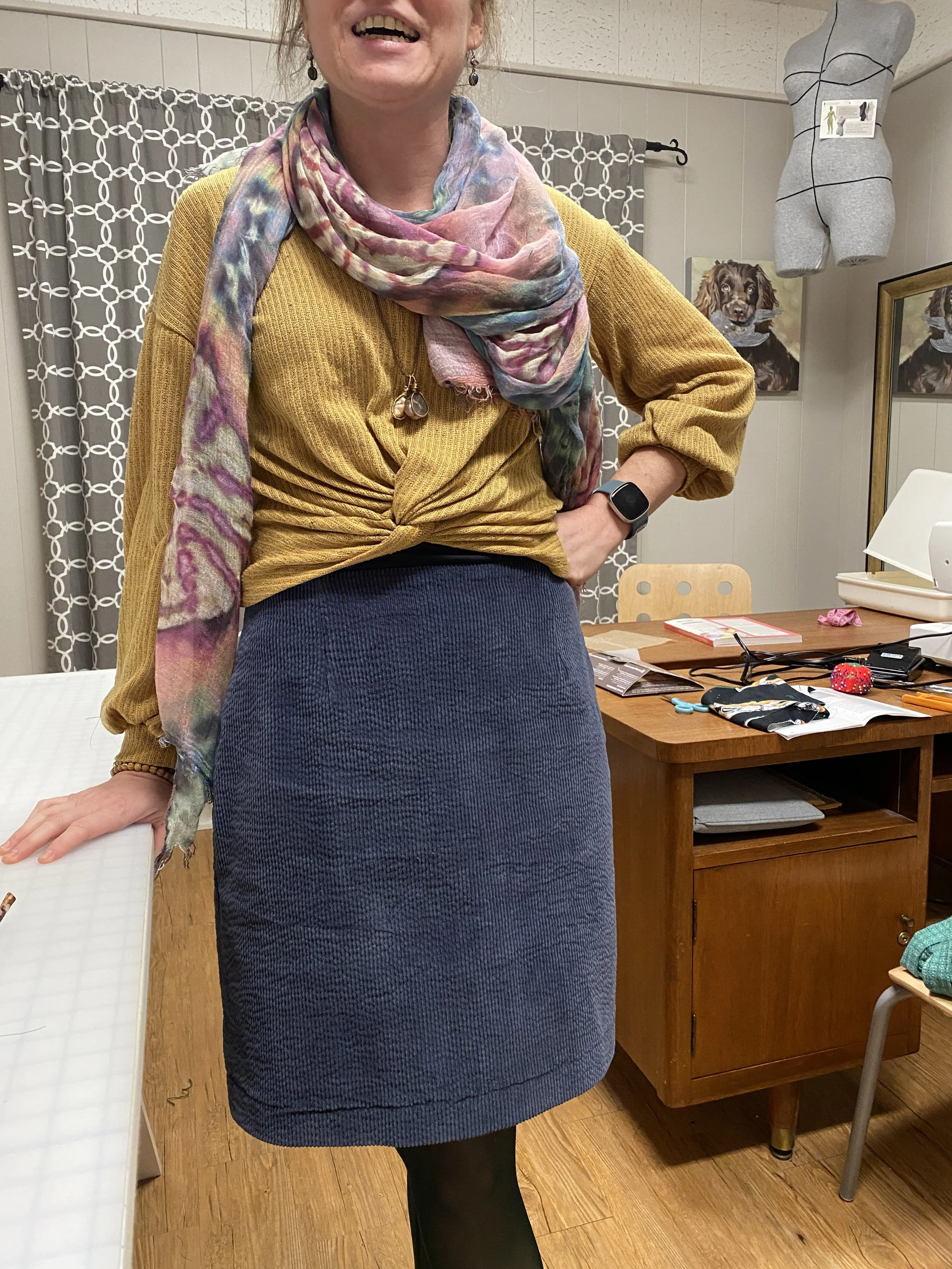 Draft A Skirt Skill Builder: Lined Skirt, Vented Pleat, and Invisible Zipper