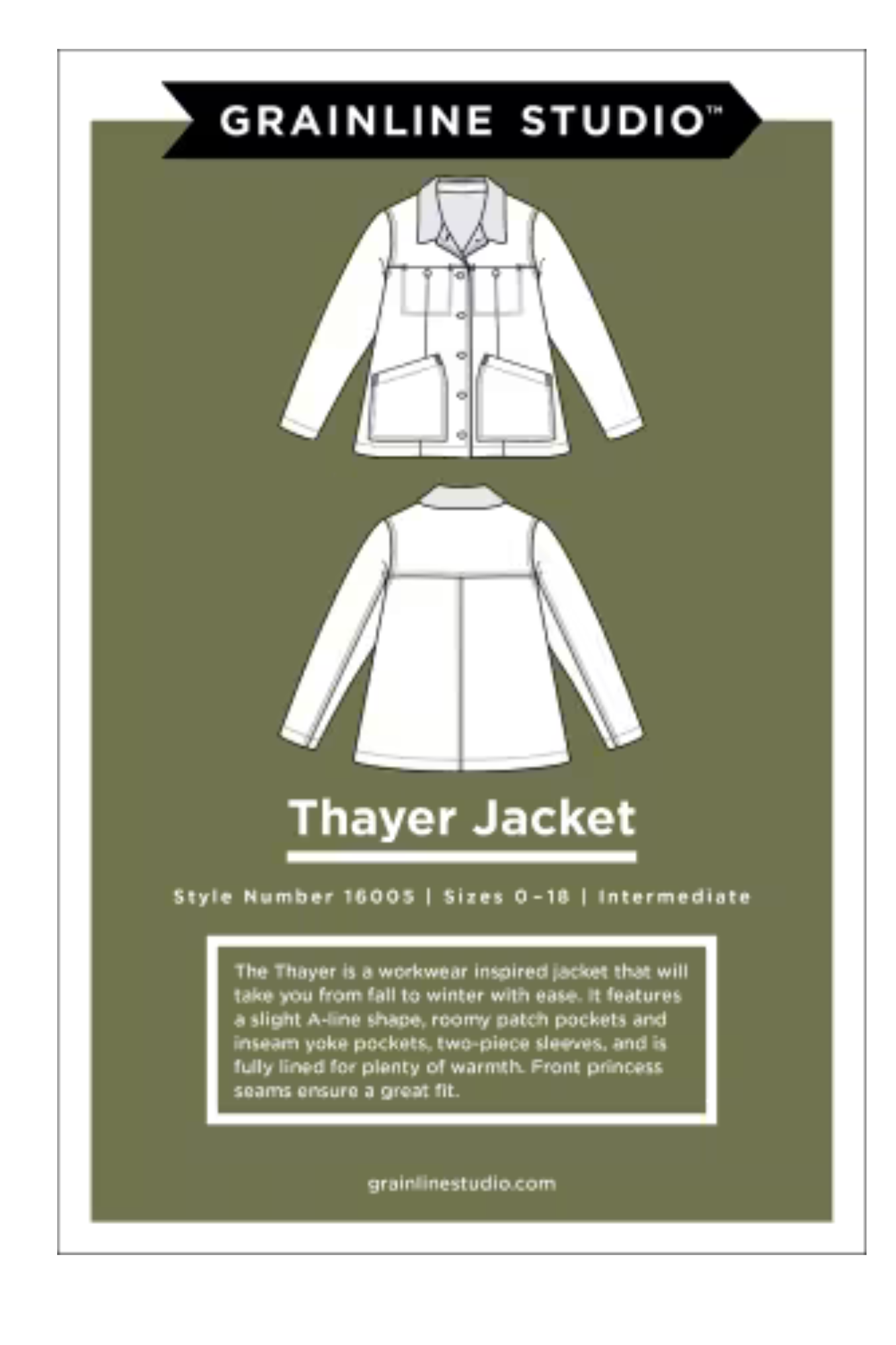 Thayer Jacket Pattern by Grainline Studio