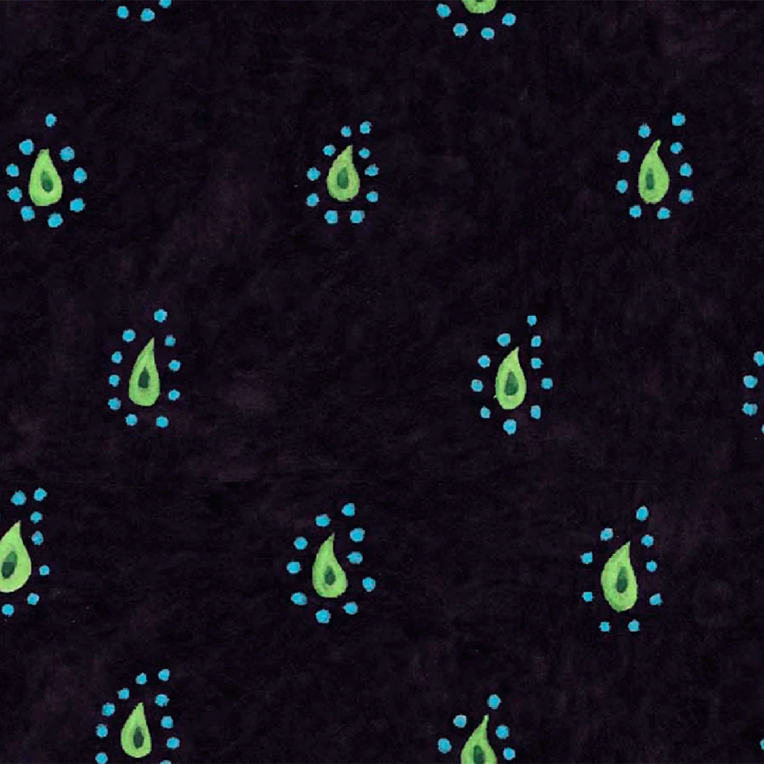 Navy and Green Raindrops